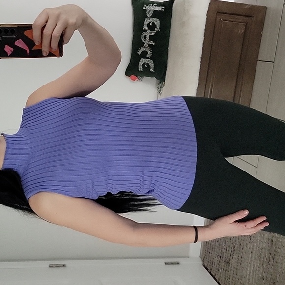 525 America High Neck Ribbed Tank in Purple - Picture 4 of 10